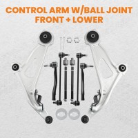 HLLTYP Complete Front Steering & Suspension Kit - Control Arms and Essential Components for Enhanced Handling