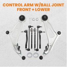 HLLTYP Complete Front Steering & Suspension Kit - Control Arms and Essential Components for Enhanced Handling